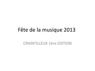 Fête de la musique 2013