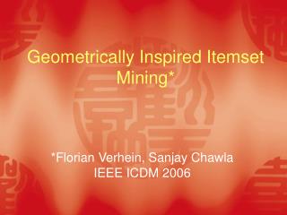 Geometrically Inspired Itemset Mining*