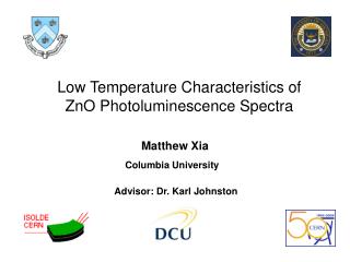 Low Temperature Characteristics of ZnO Photoluminescence Spectra