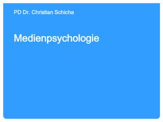 PD Dr. Christian Schicha
