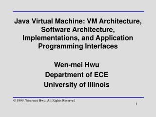 Wen-mei Hwu Department of ECE University of Illinois