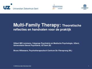 Multi-Family Therapy: Theoretische reflecties en handvaten voor de praktijk