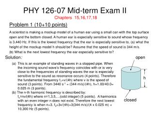 PHY 126-07 Mid-term Exam II