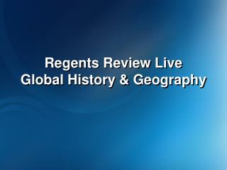 Global Regents Scoring Chart