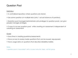 Question Pool