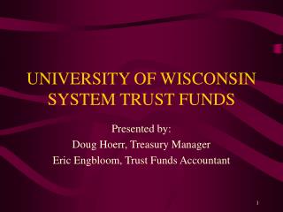 UNIVERSITY OF WISCONSIN SYSTEM TRUST FUNDS