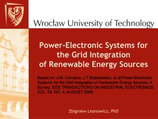 Power-Electronic Systems for the Grid Integration of Renewable Energy Sources