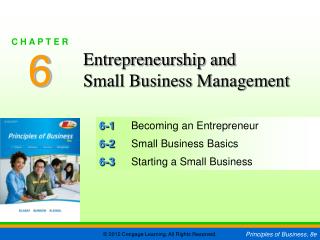 6-1 Becoming an Entrepreneur 6-2 Small Business Basics 6-3 Starting a Small Business