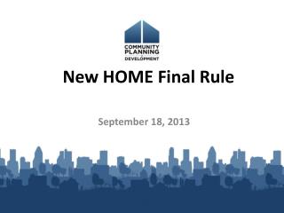 New HOME Final Rule