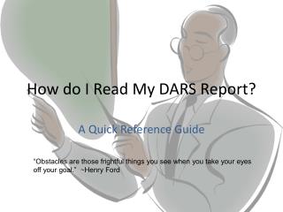 How do I Read My DARS Report?