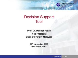 Decision Support Tool