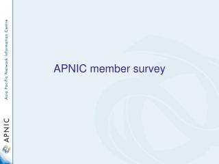 APNIC member survey