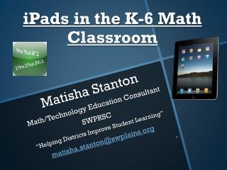 iPads in the K-6 Math Classroom