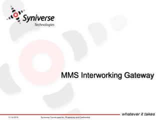 MMS Interworking Gateway
