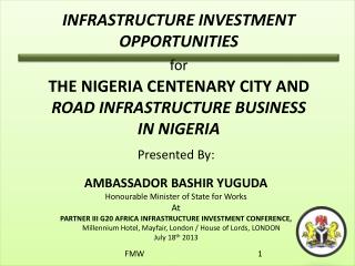 INFRASTRUCTURE INVESTMENT OPPORTUNITIES