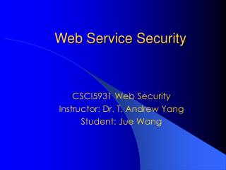 Web Service Security