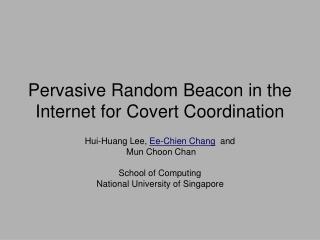 Pervasive Random Beacon in the Internet for Covert Coordination