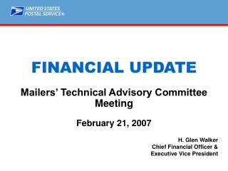 Mailers’ Technical Advisory Committee Meeting February 21, 2007