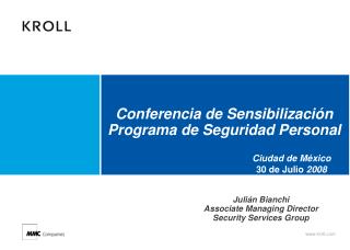 Conferencia de Sensibilización Programa de Seguridad Personal