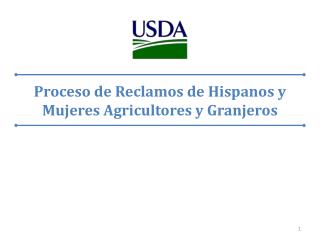 Proceso de Reclamos de Hispanos y Mujeres Agricultores y Granjeros