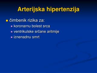Arterijska hipertenzija