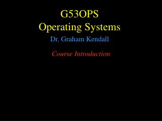 G5 3OPS Operating Systems