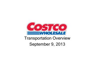 Transportation Overview September 9, 2013