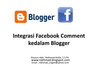 Integrasi Facebook Comment kedalam Blogger