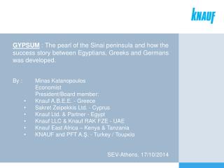 Knauf Egypt : From 1998 to today