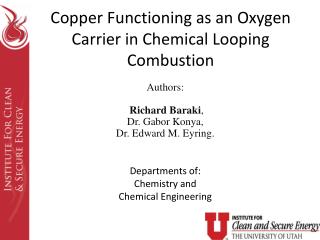 Copper Functioning as an Oxygen Carrier in Chemical Looping Combustion