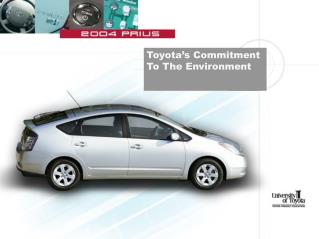 Toyota’s Commitment To The Environment