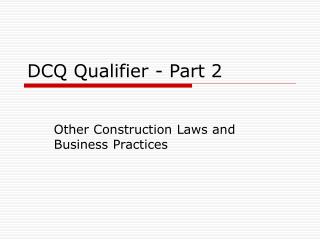 DCQ Qualifier - Part 2