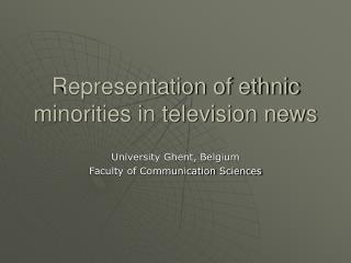 Representation of ethnic minorities in television news