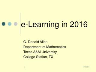 e-Learning in 2016