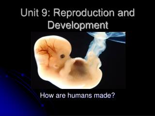 Unit 9: Reproduction and Development