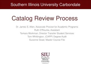 Catalog Review Process