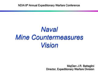 Naval Mine Countermeasures Vision