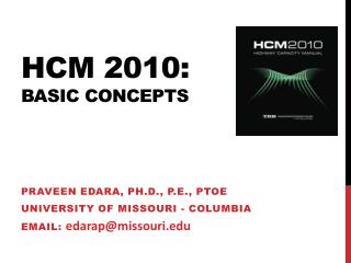 Hcm 2010: BASIC CONCEPTS