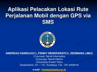 Aplikasi Pelacakan Lokasi Rute Perjalanan Mobil dengan GPS via SMS