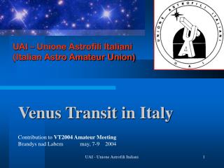 Venus Transit in Italy