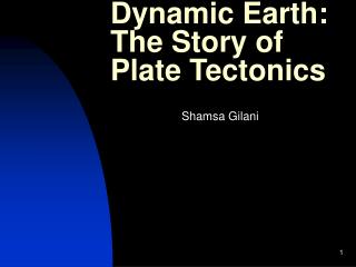 Dynamic Earth: The Story of Plate Tectonics
