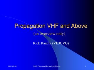 Propagation VHF and Above