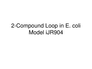 2-Compound Loop in E. coli Model iJR904