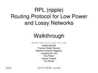 RPL (ripple) Routing Protocol for Low Power and Lossy Networks Walkthrough