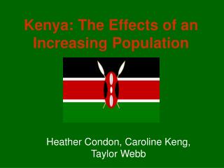 Kenya: The Effects of an Increasing Population
