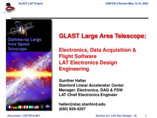 GLAST Large Area Telescope: Electronics, Data Acquisition &amp; Flight Software