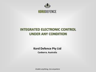 INTEGRATED ELECTRONIC CONTROL UNDER ANY CONDITION