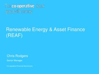 Renewable Energy &amp; Asset Finance (REAF)