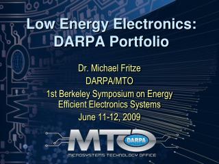 Low Energy Electronics: DARPA Portfolio