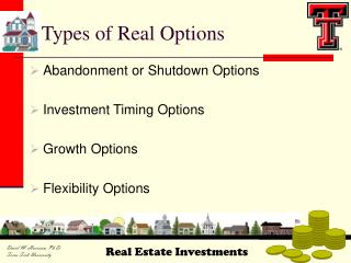 Types of Real Options